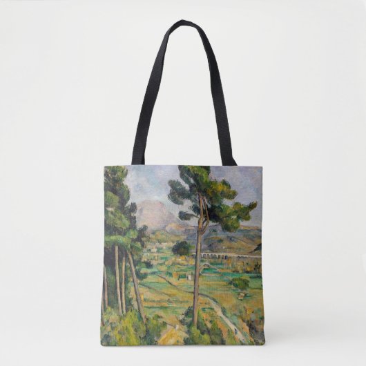 Paul Cezanne - Mont Sainte-Victoire en Viaduct Tote Bag (Voorkant)