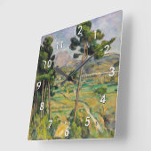 Paul Cezanne - Mont Sainte-Victoire en Viaduct Vierkante Klok (Hoek)
