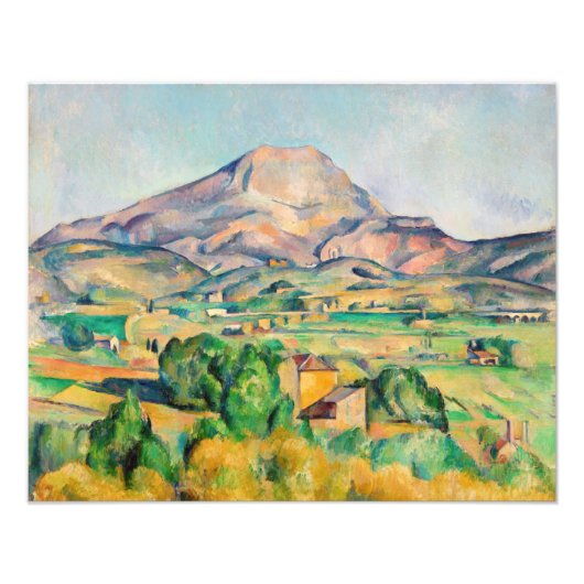 Paul Cezanne - Mont Sainte-Victoire Foto Afdruk (Voorkant)