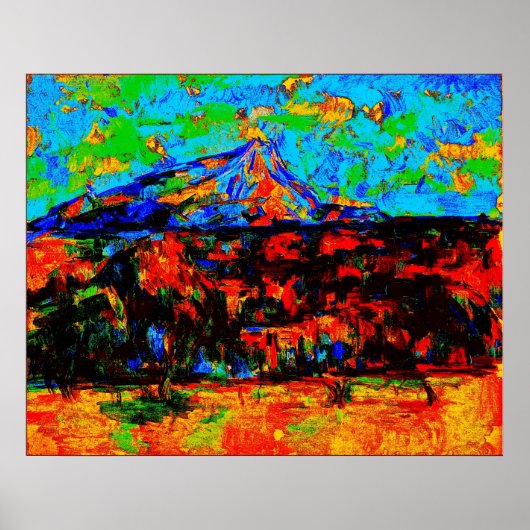 Paul Cézanne - Mont Sainte-Victoire (Gewijzigd) Poster (Voorkant)