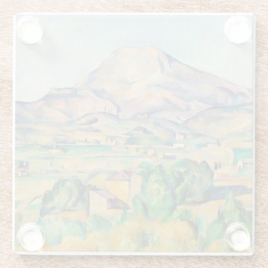 Paul Cezanne - Mont Sainte-Victoire Glazen Onderzetter (Achterkant)