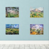 Paul Cezanne - Mont Sainte-Victoire-selectie Muurkunst Sets (Houten vloer)