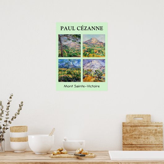 Paul Cezanne - Mont Sainte-Victoire-selectie Poster (Keuken)