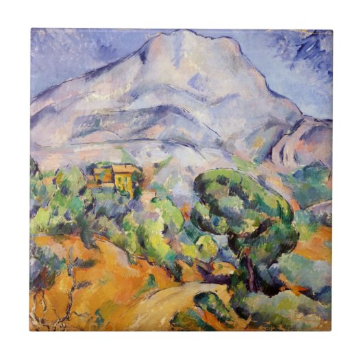 Paul Cezanne - Mont Sainte-Victoire, Tholonet Road Tegeltje (Voorkant)