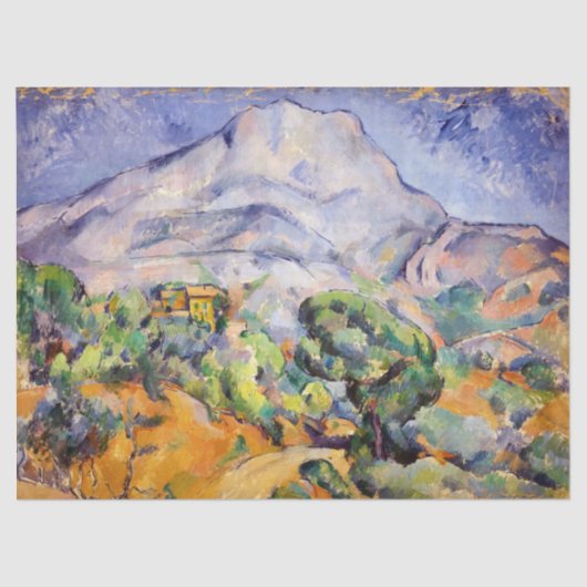 Paul Cezanne - Mont Sainte-Victoire, Tholonet Road Tissuepapier (Voorkant)