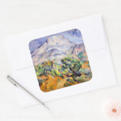 Paul Cezanne - Mont Sainte-Victoire, Tholonet Road Vierkante Sticker (Envelop)