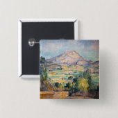 Paul Cezanne - Mont Sainte-Victoire Vierkante Button 5,1 Cm (Voorkant /achterkant)