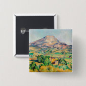 Paul Cezanne - Mont Sainte-Victoire Vierkante Button 5,1 Cm (Voorkant /achterkant)