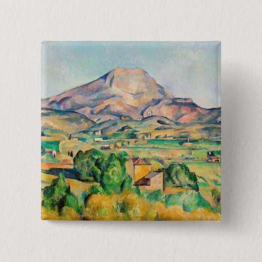 Paul Cezanne - Mont Sainte-Victoire Vierkante Button 5,1 Cm (Voorkant)