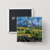 Paul Cezanne - Mont Sainte-Victoire Vierkante Button 5,1 Cm (Voorkant /achterkant)