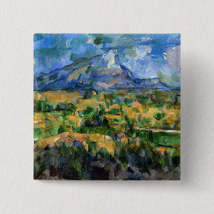 Paul Cezanne - Mont Sainte-Victoire Vierkante Button 5,1 Cm