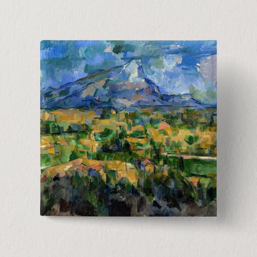 Paul Cezanne - Mont Sainte-Victoire Vierkante Button 5,1 Cm (Voorkant)
