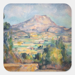 Paul Cezanne - Mont Sainte-Victoire Vierkante Sticker