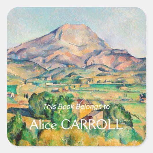Paul Cezanne - Mont Sainte-Victoire Vierkante Sticker (Voorkant)