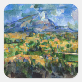 Paul Cezanne - Mont Sainte-Victoire Vierkante Sticker