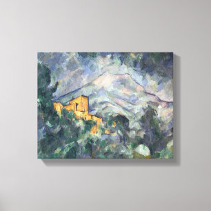 Paul Cezanne Montagne Sainte-Victoire en Bl Canvas Afdruk