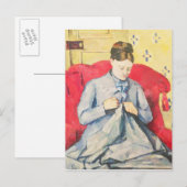 Paul Cezanne | Naaien van Madame Cezanne Briefkaart (Voorkant / Achterkant)