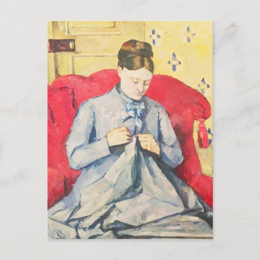 Paul Cezanne | Naaien van Madame Cezanne Briefkaart (Voorkant)