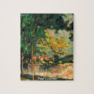 Paul Cezanne Natuur Schilderij & Citaat Legpuzzel