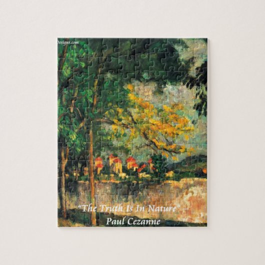 Paul Cezanne Natuur Schilderij & Citaat Legpuzzel (Verticaal)