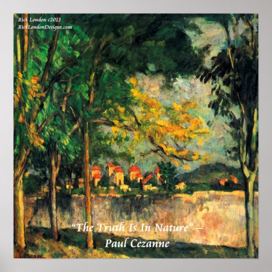 Paul Cezanne Natuur Schilderij & Citaat Poster (Voorkant)