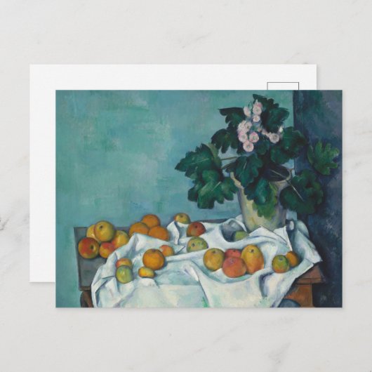Paul Cezanne | Nog steeds leven met appels en een Briefkaart (Voorkant / Achterkant)