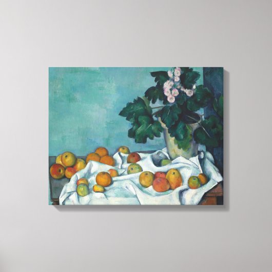 Paul Cezanne | Nog steeds leven met appels en een Canvas Afdruk (Voorkant)