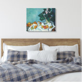Paul Cezanne | Nog steeds leven met appels en een Canvas Afdruk (Insitu (Slaapkamer))
