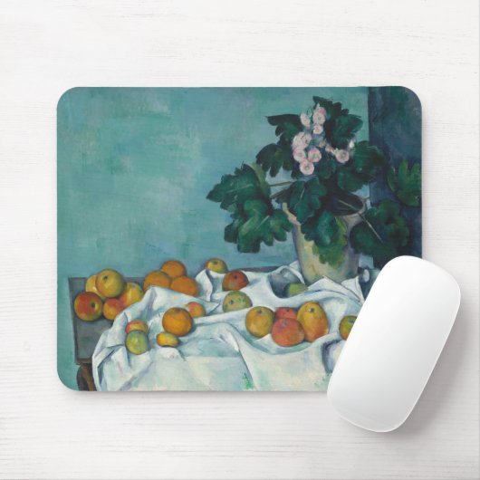 Paul Cezanne | Nog steeds leven met appels en een Muismat (Met muis)
