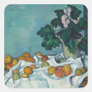 Paul Cezanne Nog steeds leven met appels en een Vierkante Sticker