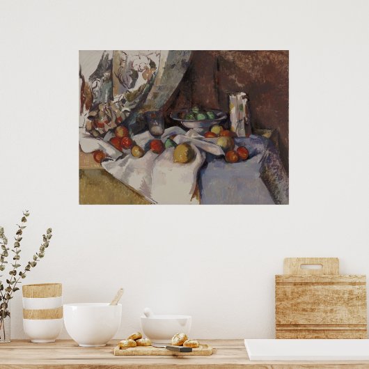 Paul Cézanne - Nog steeds leven met appels Poster (Keuken)