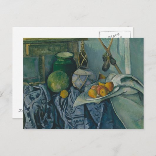 Paul Cezanne - Nog steeds leven met een Ginger Jar Briefkaart (Voorkant / Achterkant)