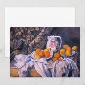 Paul Cezanne - Nog steeds leven met een gordijn Bedankkaart (Voorkant / Achterkant)