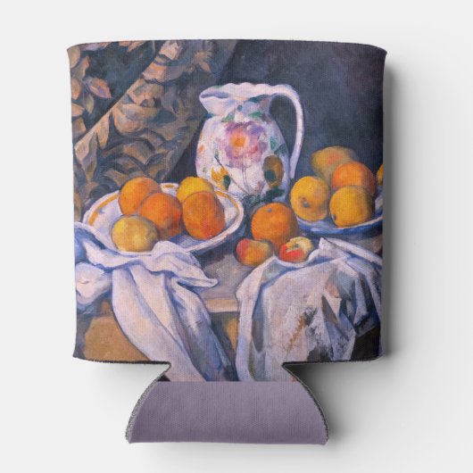 Paul Cezanne - Nog steeds leven met een gordijn Blikjeskoeler (Achterkant)