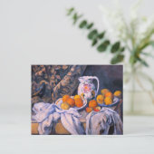 Paul Cezanne - Nog steeds leven met een gordijn Briefkaart (Staand voorkant)