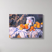 Paul Cezanne - Nog steeds leven met een gordijn Canvas Afdruk (Voorkant)