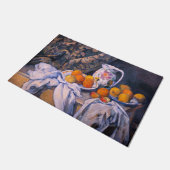 Paul Cezanne - Nog steeds leven met een gordijn Deurmat (Schuin)