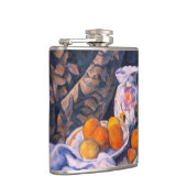 Paul Cezanne - Nog steeds leven met een gordijn Heupfles (Rechts)