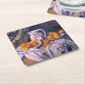 Paul Cezanne - Nog steeds leven met een gordijn Kartonnen Onderzetters (Schuin)