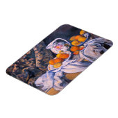 Paul Cezanne - Nog steeds leven met een gordijn Magneet (Linkerzijde)