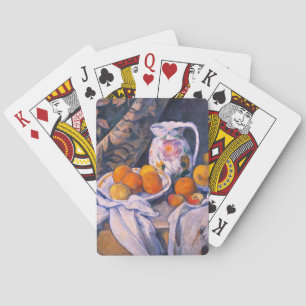 Paul Cezanne - Nog steeds leven met een gordijn Pokerkaarten