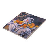 Paul Cezanne - Nog steeds leven met een gordijn Tegeltje (Zijkant)
