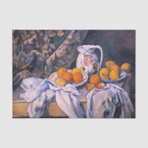 Paul Cezanne - Nog steeds leven met een gordijn Tissuepapier