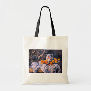 Paul Cezanne - Nog steeds leven met een gordijn Tote Bag