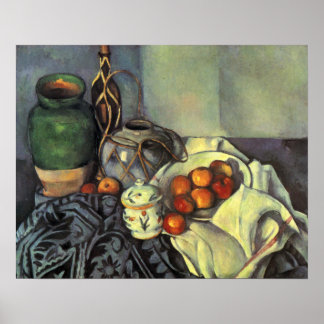 Paul Cezanne, nog steeds leven met fruit Poster