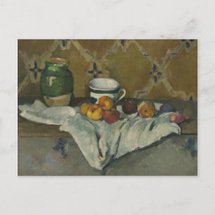 Paul Cezanne   Nog steeds leven met jar, Cup en Ap Briefkaart