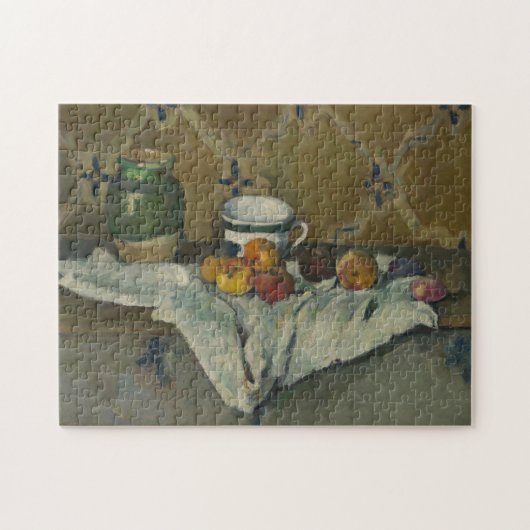 Paul Cezanne | Nog steeds leven met jar, Cup en Ap Legpuzzel (Horizontaal)
