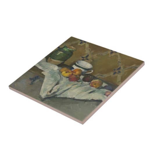 Paul Cezanne | Nog steeds leven met jar, Cup en Ap Tegeltje (Zijkant)