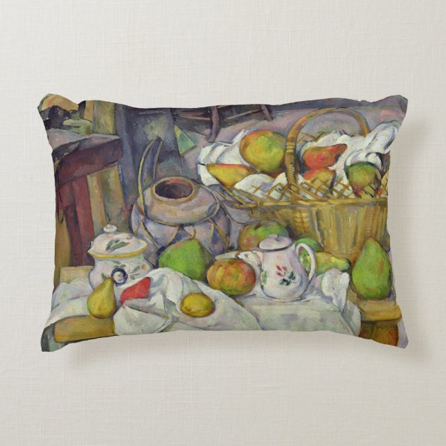 Paul Cezanne | Nog steeds leven met mand, 1888-90 Decoratief Kussen (Voorkant)