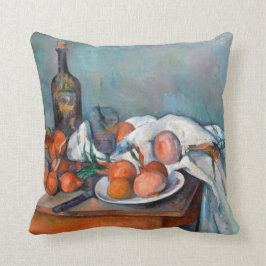 Paul Cézanne, nog steeds leven met uien en een fle Kussen